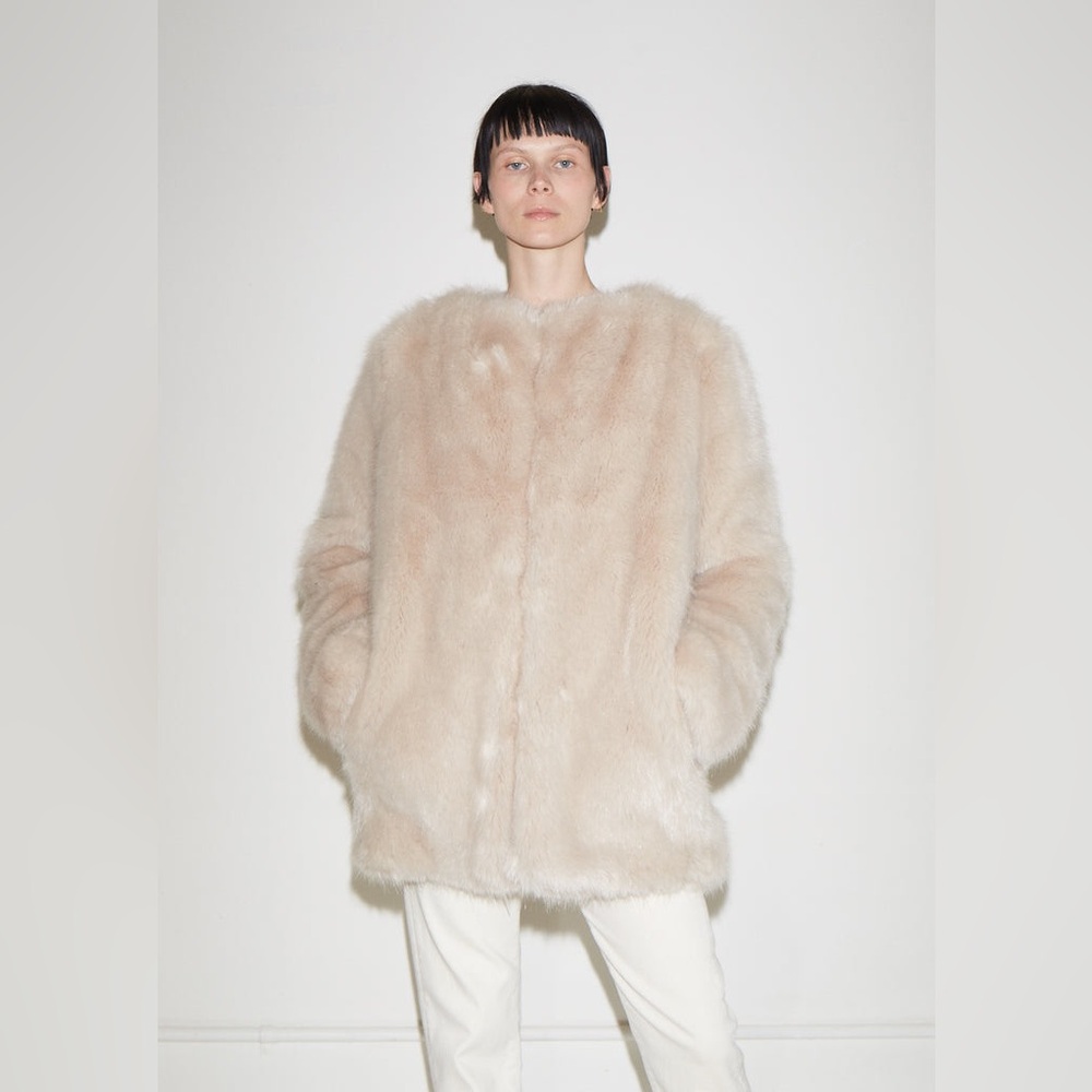 Helmut Lang Faux Fur Coat